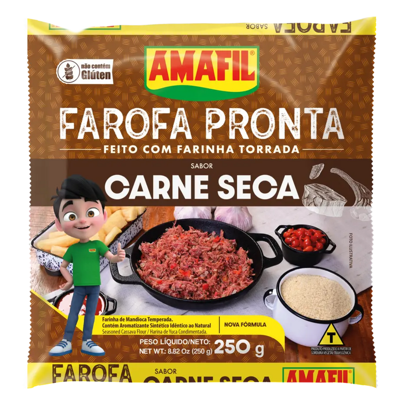FAROFA PRONTA AMAFIL CARNE SECA 250G